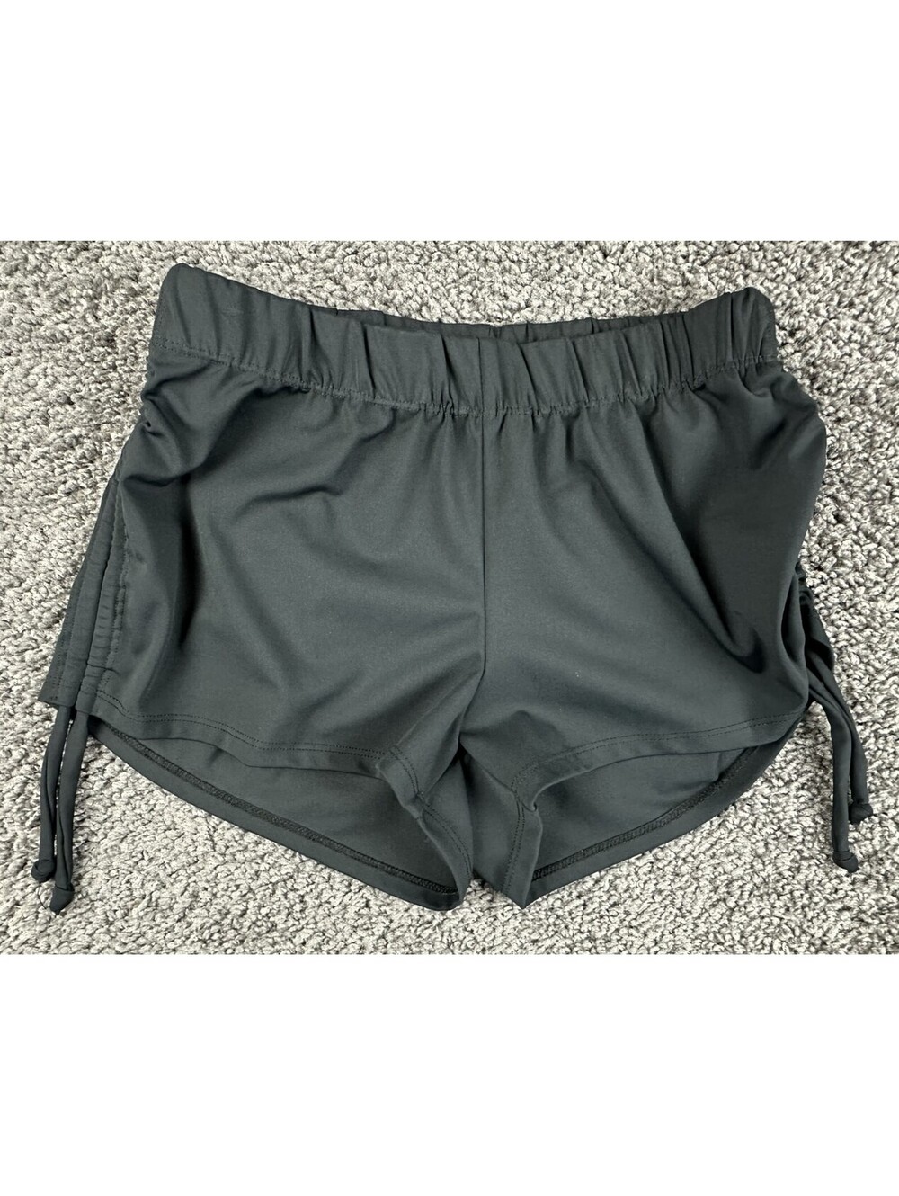 Five Dancewear Black Side Cinch Shorts Adult Athletic Dance Activewear Size S